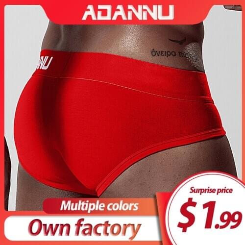 ADANNU Brand Sexy Underwear Men Briefs Modal Breathable Quick Dry Ropa Interior Hombre Men Briefs Bikini Penis Pouch