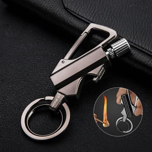 Honest Multifunctional 10,000 Matches Kerosene Lighter Creative Keychain Outdoor Waterproof Portable Lighter Tool