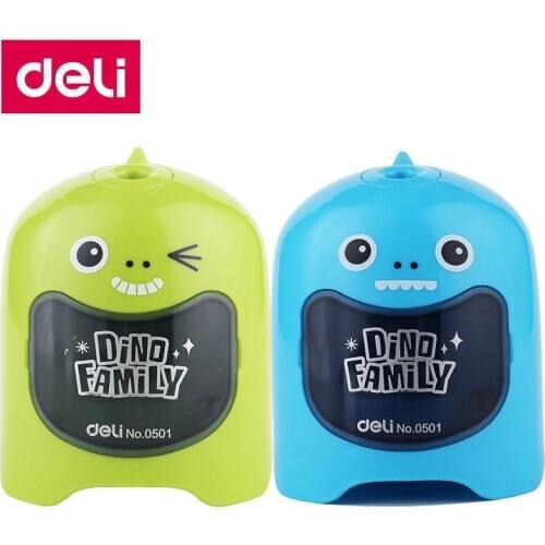 Deli 0501 electronic pencil sharpener Student Child pencil sharpner 2 colors automatic pencil sharpener w/ fixture to table