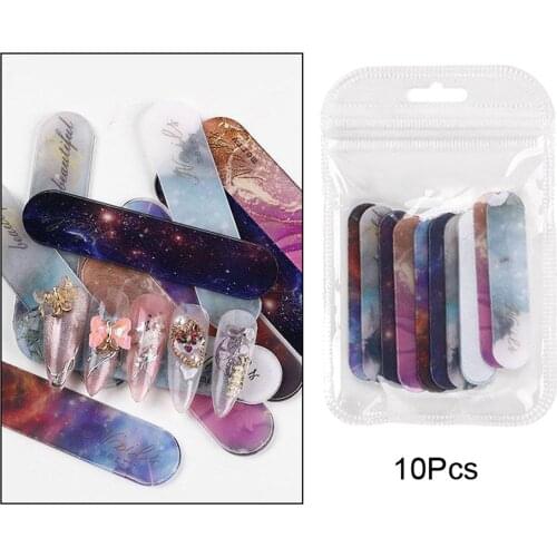 10pcs Rectangle/ Round Showing Practice Double-Side Adhesive Tapes Tool Salon Nail Display Tips Practice Showing Holder