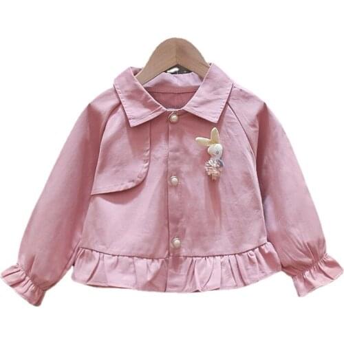 Girl Pure Cotton Coat 2021 New Autumn Childrens Short Coat Childrens Fashion Girl Baby Autumn Kids Jackets for Girls