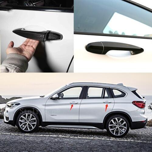 For BMW X1 F18 X2 F39 X5 F15 X6 F16 2 series F45 Car Accessories Carbon Fiber Auto Door Handle Knob Exterior Trim Covers