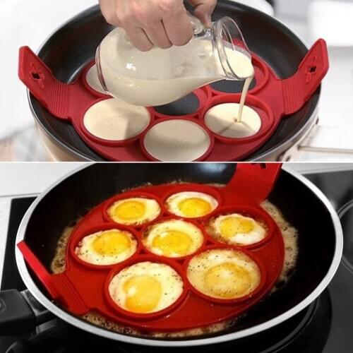 Egg Shaper Omelette Pancake Maker Mold Nonstick Cooking Tool Egg Cooker Pan Flip Eggs Ring Mold Kitchen Gadgets Accessories