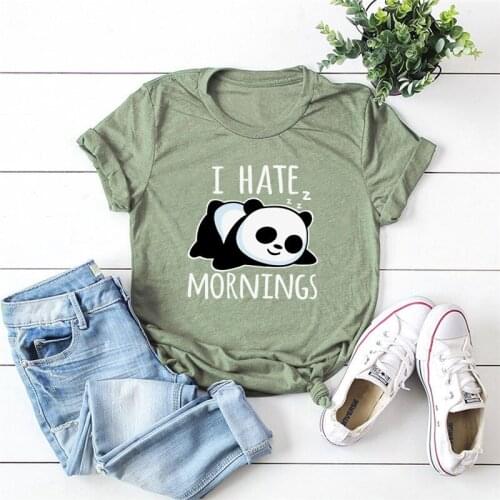 Plus Size S-5XL New Panda Print Women T-Shirt 100%Cotton Women Shirts O Neck Short Sleeve Summer Tops T Shirt Female TShirt
