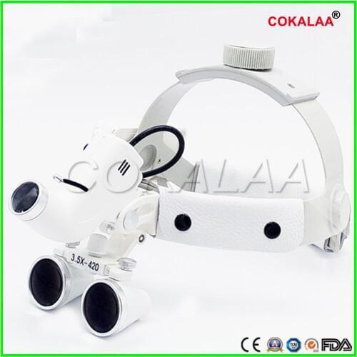 Good quality 2.5X /3.5X Operation lamp surgical headlight Dental Loupes Medical Magnifier Dental Loupes