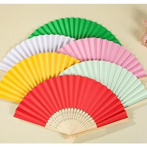 Colorful Fan Folding Hand Held Flower Fan Chinese Dance Party Pocket Gifts Wedding Party Lace Silk