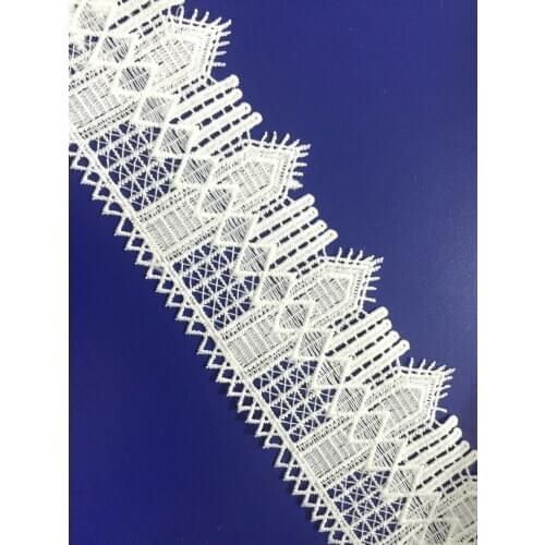 8CM milk fibre embroidered lace trim,XERY191210L
