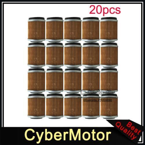 20x Oil Filter For Yamaha YZ426F YZ250F YZ400F TTR250 YFM 350 WR426F WT400F Dirt Bike Motor Motorcycle