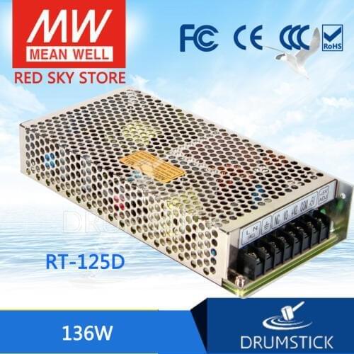 Steady MEAN WELL RT-125D meanwell RT-125 136W Triple Output Switching Power Supply