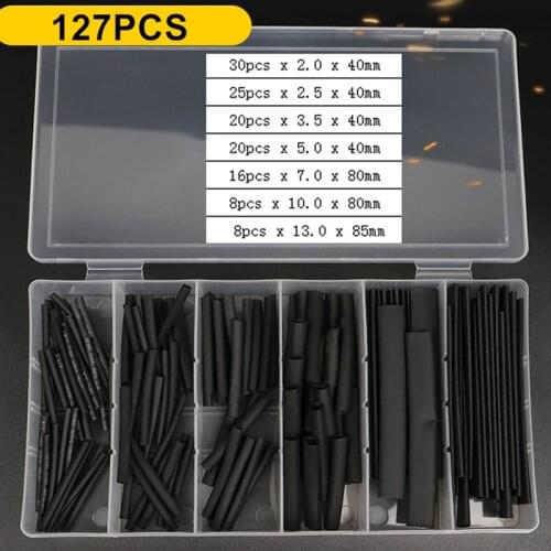 Multicolor/Black Polyolefin Shrinking Assorted Heat Shrink Tube Wire Cable Insulated Sleeving heat shrink tubing Set