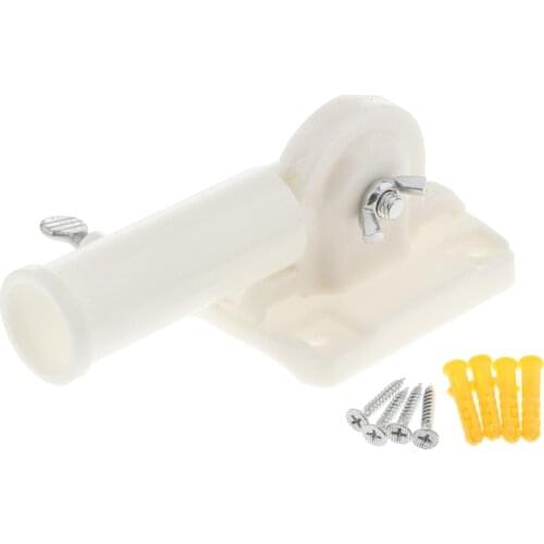 Multi-Position Flag Pole Mounting Bracket with Hardwares Made of Plastic for Flagpole