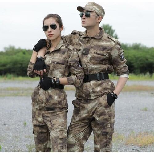 Autumn authentic camouflage thin men suit long-sleeved soldiers wear overalls uniform clothing outdoor hunting clothes