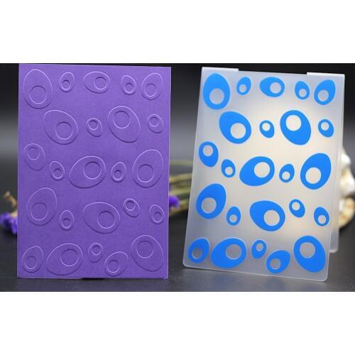 PLASTIC EMBOSSING FOLDER bubble blue transparent DIY scrapbook album card gift Filofax journal cutting dies paper craft