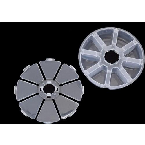 8 Grid Clips Dispenser Plastic Transparent Jewelry Storage Box Collection Container Case For Stationery Washi Tape Coin Pill