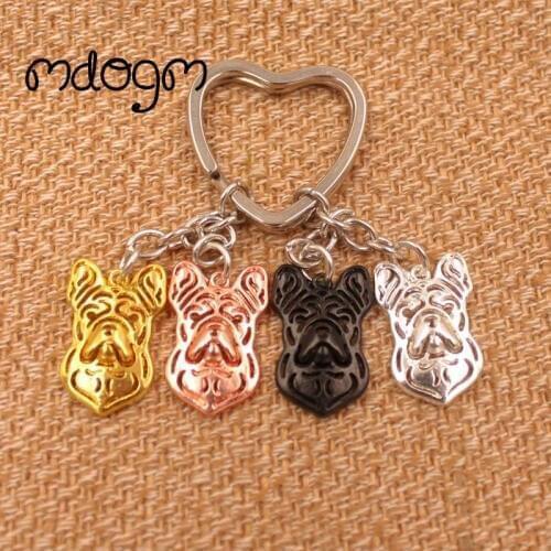 Cute French Bulldog Dog Animal Purse Handbag Charm Handmade Pendant Keychain For Bag Car Women Men Key Ring Love Jewelry K021