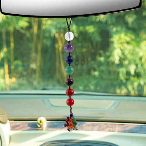 Gemstones Pendant Hanging Ornament Glossy Eco-friendly Unique Shape Elegant Clavicle Pendant for Party Car Accessories