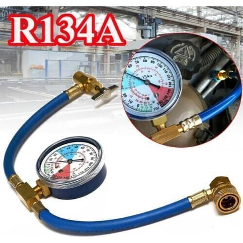 Dropship! Automobile R134A Air Conditioning Refrigerant Charging Hose With Pressure Gauge Car Air Conditioning Repair Tools