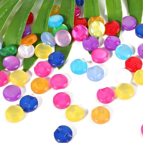 50pcs 12mm Dyed Plastic Buttons Candy Color Lovely Buttons For DIY Sewing Garment Scrapbooking Craft Clothes Accessories