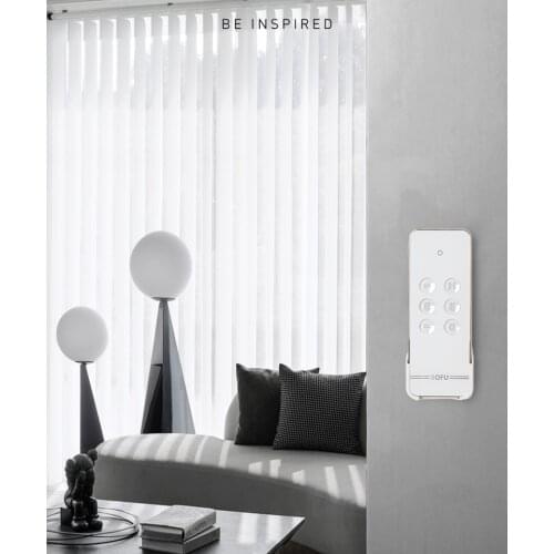 Tuya App Wifi Motor Remote Control Electric Verical Blinds Daylight Fabric Customized Size Curtain Smart Home