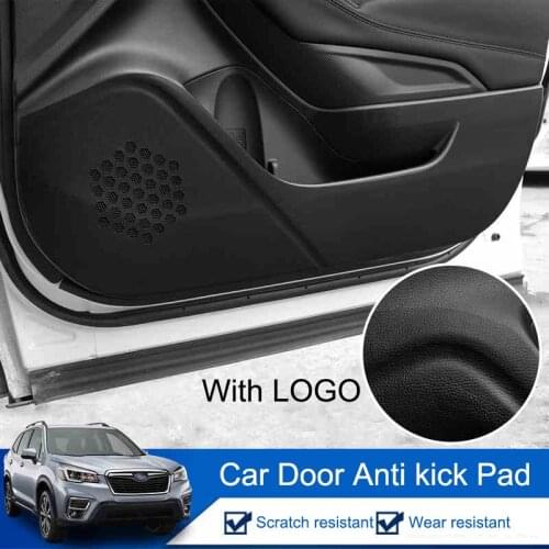 QHCP Car Anti-kick Door Pad Door Side Edge Protection Sticker Leather Copilot Storage Box Mat Fits For Subaru Forester 2019-2021