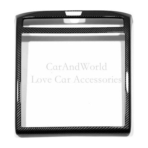 For Hyundai Tucson NX4 2021 2022 Carbon Fiber Navigation Touch Screen Frame Panel Cover Trims Car Inner Garnish Accessories