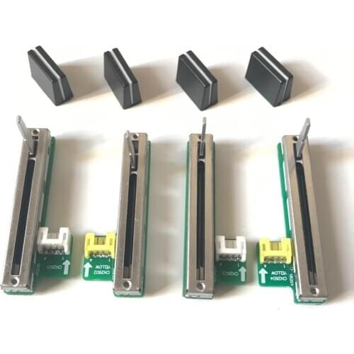 MADE IN JAPAN (4pcs) CH1 CH2 CH3 CH4 FADER FIT For PIONEER DJM 800 DWX2537 DWX2538 DWX2539 DWX2540+4PCS DAC2371 knob
