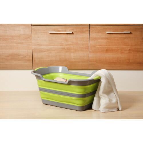 Folding laundry basket Storage clothes PP+TPR 60x40x27.5(7)CM Bathtub Dirty clothes basket Z009
