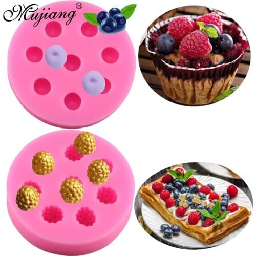 Mujiang Sugarcraft Blueberry Raspberry Silicone Fondant Mold Cake Decorating Tools Cupcake Chocolate Gumpaste Moulds XL418