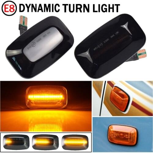 2pcs LED Dynamic Side Marker Turn Signal Repeater Light Indicator Flowing Flash Fit For Toyota Landcruiser 70 80 100 Series