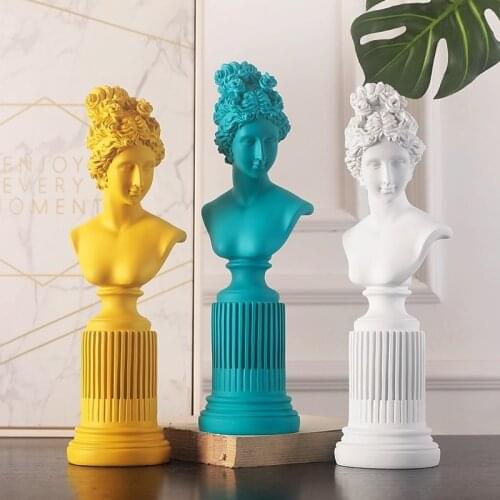 European-style Decorative Statue Greek Goddess Statue Living Room Decoration Modern Home Decoration Colorful Decorative Figures