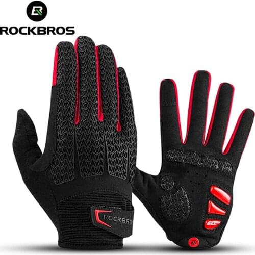 ROCKBROS Cycling Gloves Touch Screen Riding Windproof MTB Bike Bicycle Gloves Thermal Warm Motorcycle Winter Autumn Bike Gloves