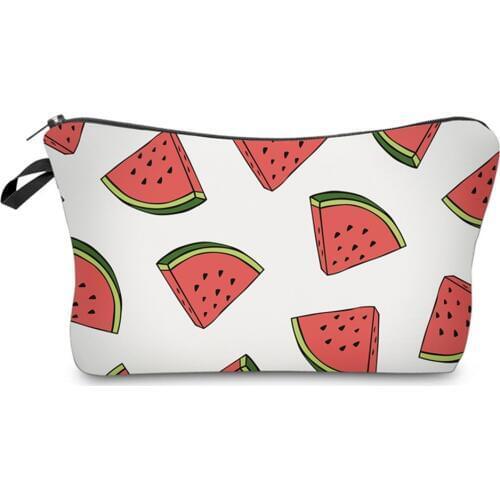 Women Environmental Protection Travel Portable Makeup Bag Fruit Pattern Cosmetic Bag Stars embellishment Storage Bag Makeup Pack