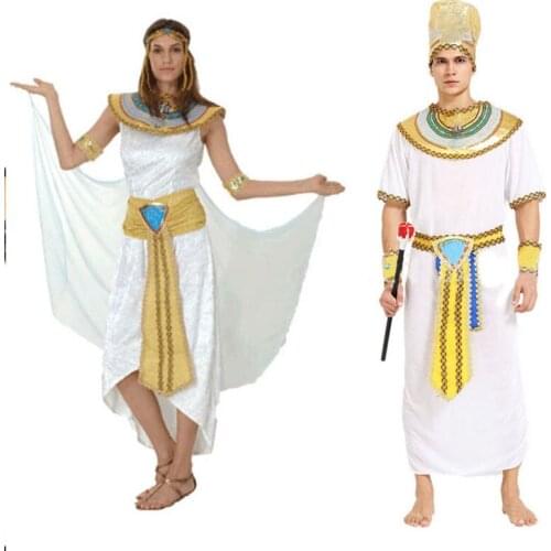 Woman Men Lovers Greek Nile Lady Prince Princess Cosplay Costume Carnival Party Fancy Dress Fun Party Decoration Christmas