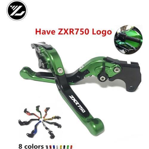 ZXR750)logo For kawasaki ZXR750 1989-1995 CNC Motorcycle Accessories Adjustable Brake Clutch Levers