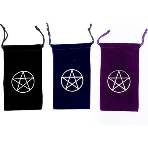 1PC Six-Pointed Star Velvet Tarot Card Storage Bag Tarot Card Storage Bag Cards Loading Various Board Game Cards