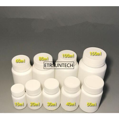 15/20/30/40/50/60/80/100/150ml Medicine Grade Capsule Pill White Bottle Healthy Product Bottle For Medicine Capsule F1286