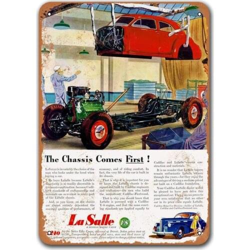 1940 Lasalle Tin Metal Signs Vintage Cars, Sisoso Plaques Poster Bar Pub Retro Wall Decor