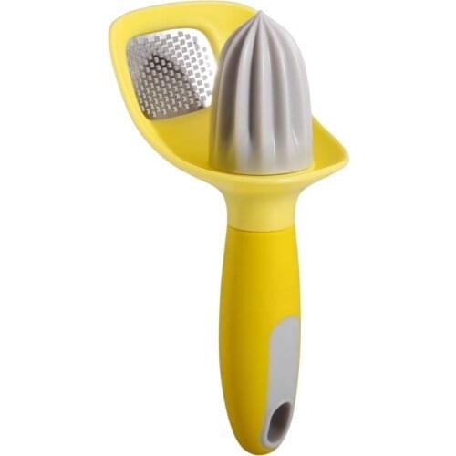 3 in 1 Citrus Zester Channel Reamer Grater Seed Catcher to Avoid Mess Soft Touch Grip Lemon Tool
