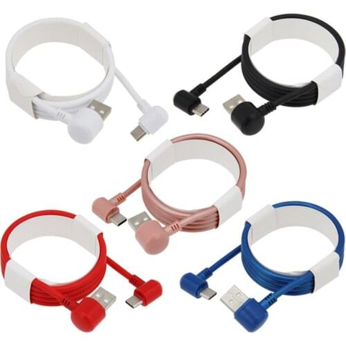 90 Degree 1m 2m 3m Cable For iPhone XS X XR 7 Micro USB Type C Charger Android Cord Phone Cable For Samsung Xiaomi Redmi 5