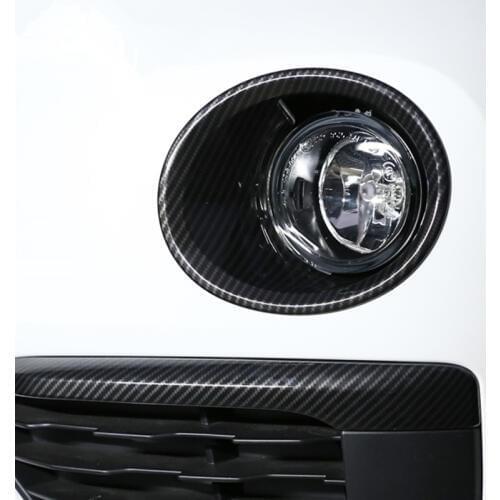 ABS 2pcs Car Front Fog Light Circle Decoration Cover Trim For BMW X1 F48 2016-18 Exterior Styling Fog Lamp Decals