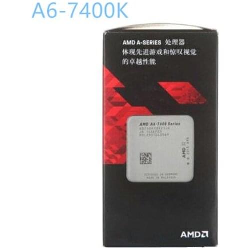 AMD Box A6-Series A6-7400K A6 7400 A6 7400K Dual Core 3.5G 65W AD740KYBI23JA Socket FM2+ with CPU cooling fan free shipping