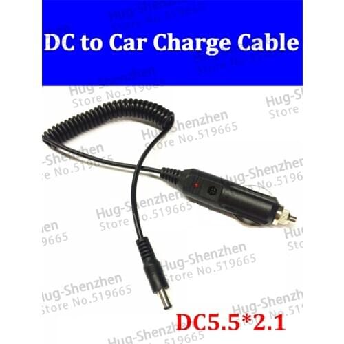 Vehicle Charger 5.5X2.1mm Power Adapter Cord ,Car Charger ,DC Power Male 5.5/2.1 to Cigarette Lighter Cable ,2Qty ,Free shipping