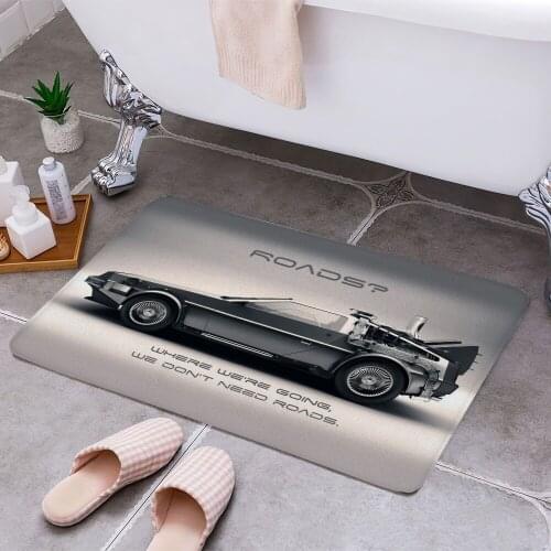 Movie DeLorean car Carpet Areas Rug Non-slip Floor Mat Rug 3D Printing Living Room Bedroom Door Mat Home Decoration