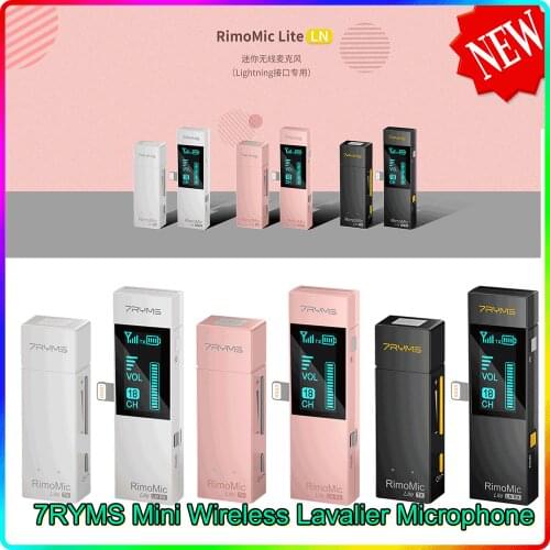 7RYMS Mini Wireless Lavalier Microphone Mobile Phone Vlog Computer Live Recording Noise Reduction Monitor Microphone For Live