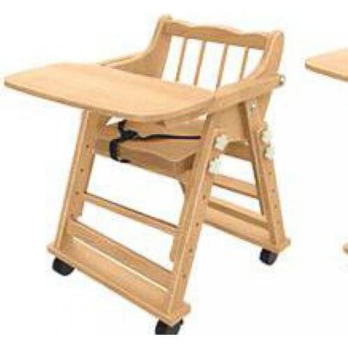 Baby Dining Chair Children Dining Table Chair Portable Folding Bb Stool Multifunctional Dining Chair Baby Solid Wood Dining Tabl