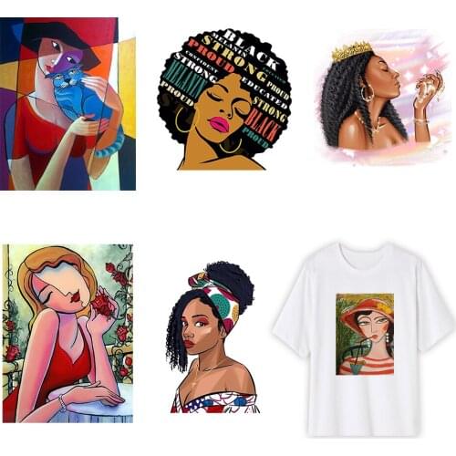 DIY Cartoon Fairy Heat Transfer Sticker For Vogue Girl Clothing Patch 1 Piece. T145