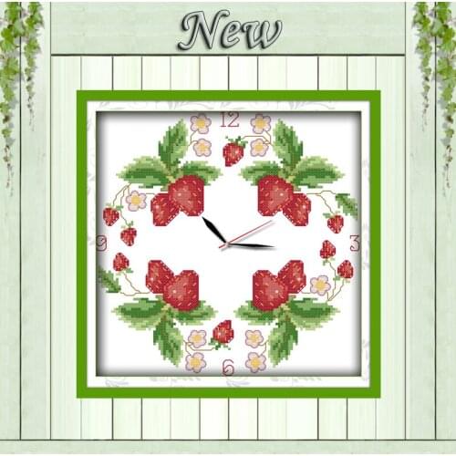 The lovely strawberries decor painting counted print on canvas DMC 14CT 11CT Chinese Cross Stitch Needlework Set Embroidery kits