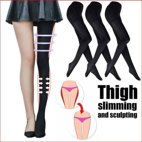Leggings Leg Slimming Medical Compression Stocking Women 25-30 mmHg Varicose Veins Open Toe Stockings Thigh High Compression