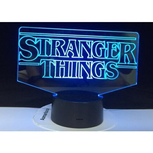 The TV Show Stranger Things Best Present for Adult for Indoor Decoration Battery Powered Dropship 3D Lamp Led Night Light Lamp