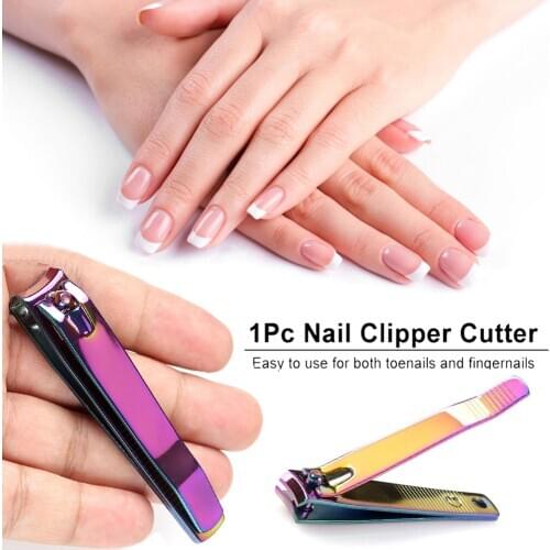 High Quality Rainbow Nail Clipper Tips Cutter Machine Nail Trimmer Toe Stainless Steel Nail Cutter Nail Clipper Nail Tool